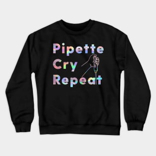 PCR Pipette Cry Repeat Holographic Crewneck Sweatshirt